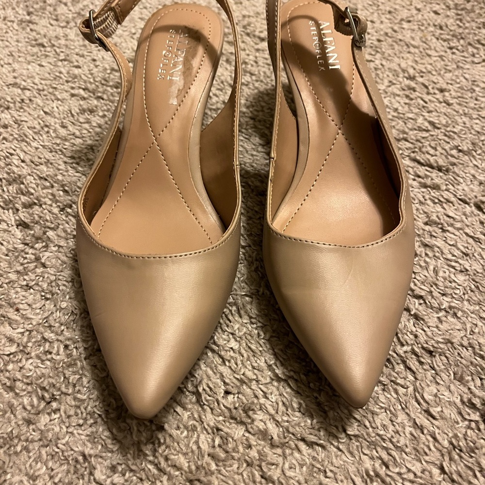 Alfani Tan Slingback Heels